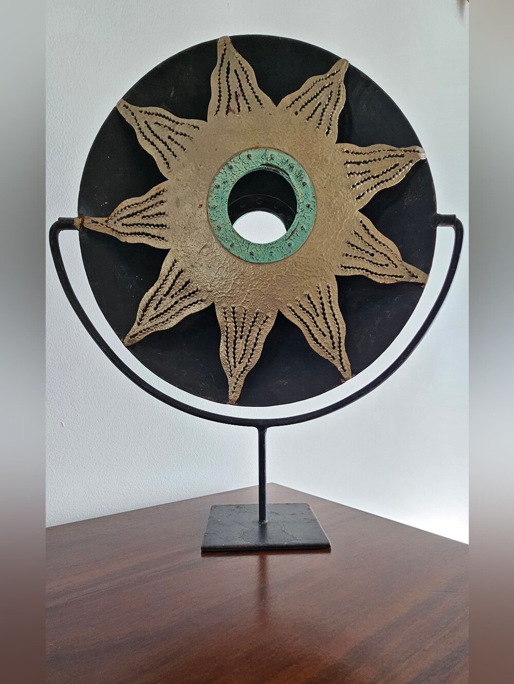 Pier 1 Imports Metal Sun Sculpture Boho Southwestern Decor